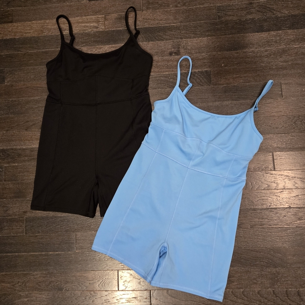 Set of 2 - Unitard 5" Shorts - Black & Baby Blue - SZ Medium